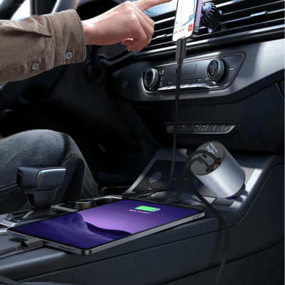 CHARGEUR TELEPHONE VOITURE | QuadPower - Venirautomobile.com