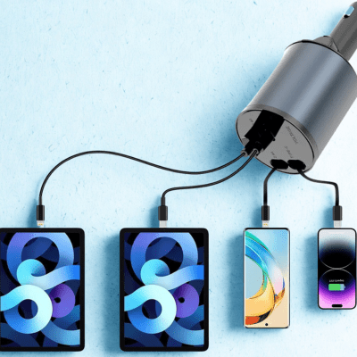CHARGEUR TELEPHONE VOITURE | QuadPower - Venirautomobile.com