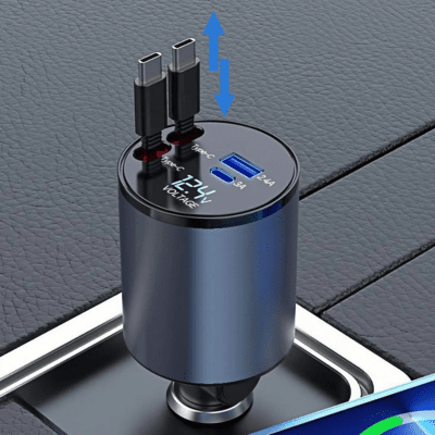 CHARGEUR TELEPHONE VOITURE | QuadPower - Venirautomobile.com
