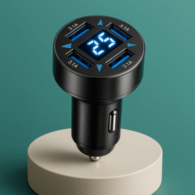 CHARGEUR TELEPHONE VOITURE | Quattro 66W - Venirautomobile.com