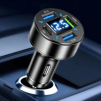 CHARGEUR TELEPHONE VOITURE | Quattro 66W - Venirautomobile.com