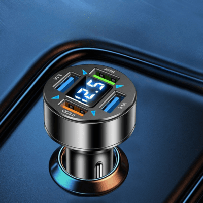 CHARGEUR TELEPHONE VOITURE | Quattro 66W - Venirautomobile.com