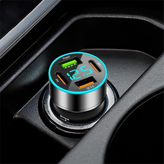 chargeur usb allume cigare fréquence visible