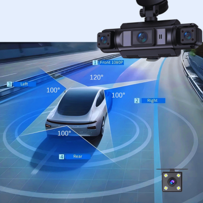 DASHCAM VOITURE | 4 Canaux 360