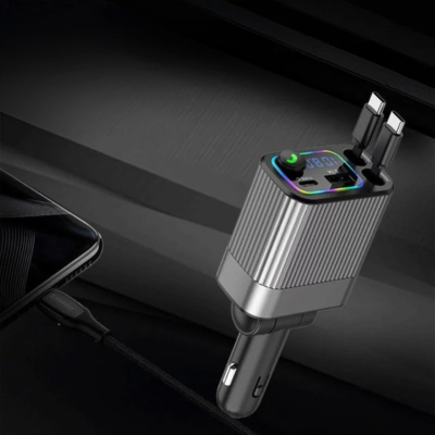 Adaptateur FM Bluetooth pour voiture, recharge smartphone via USB tout en écoutant la musique