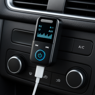 fm transmetteur bluetooth brancher au poste tableau-de-bord voiture