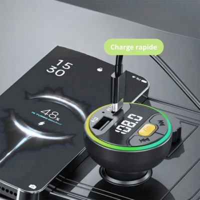 fm transmetteur bluetooth charge tres rapide