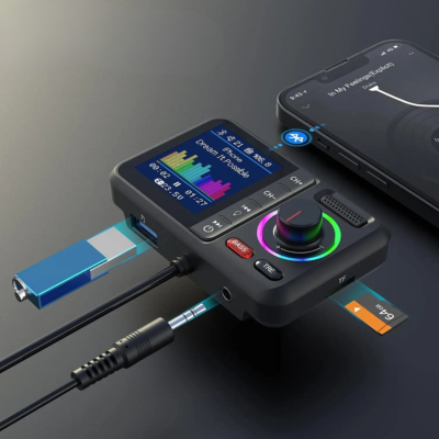 fm transmetteur bluetooth quatre sources musique