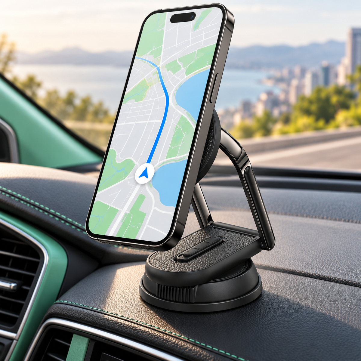Support MagFix360 avec téléphone vertical et GPS