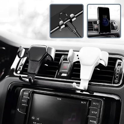 meilleur support telephone voiture blanc et noir bien poser sur la bouche  daeration