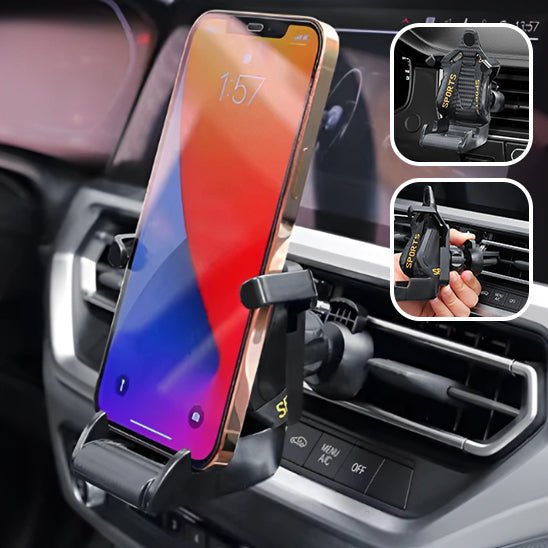 meilleur support telephone voiture design sport tient bien sur bouches d aeration horizontales 