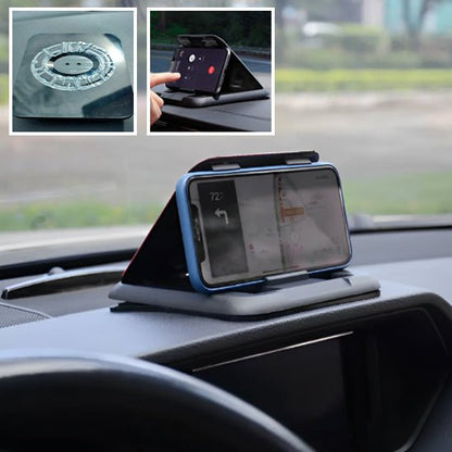 meilleur support téléphone voiture poser sur le tableau de bord de la voiture et le telephone dedans 
