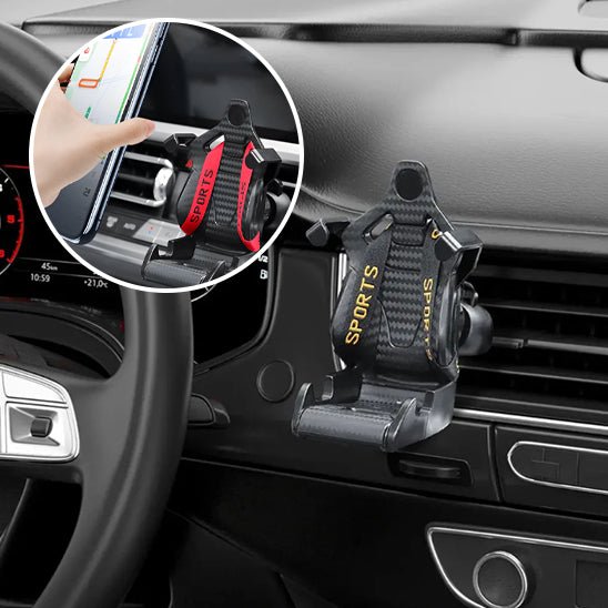 meilleur support telephone voiture rouge noir gene pas la visions du conducturs