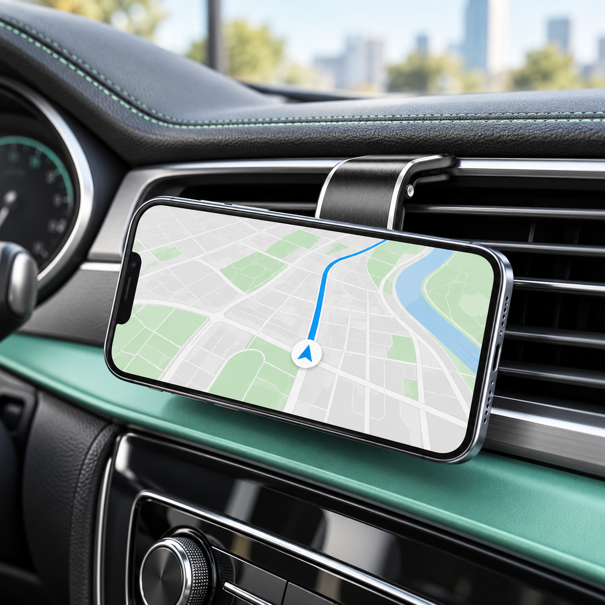 Support RotorFix avec téléphone horizontal et GPS