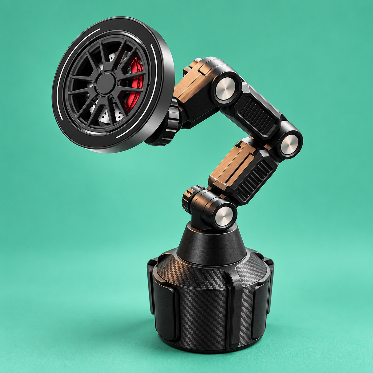Support StabilFix avec bras articulé noir et bronze