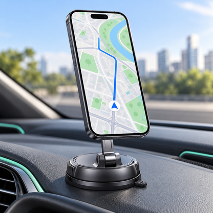 Support StabiloFix avec téléphone vertical et GPS