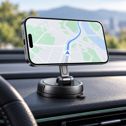 Support StabiloFix avec téléphone horizontal et GPS