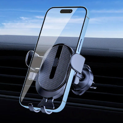 telephone bien maintenu par le support de telephone pour voiture noir pose sur bouche d aeration