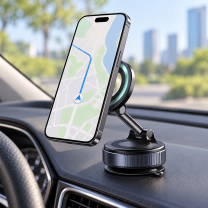 Support téléphone noir avec smartphone en voiture