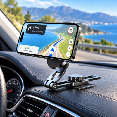 Support téléphone magnétique voiture | Rotation 720°