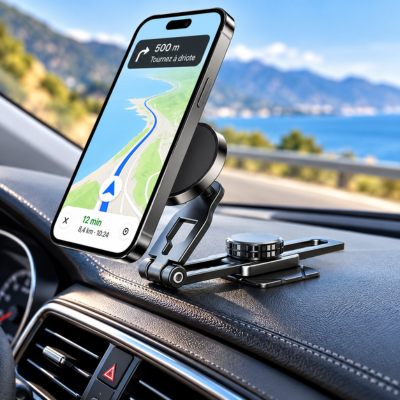 Support téléphone magnétique voiture | Rotation 720°