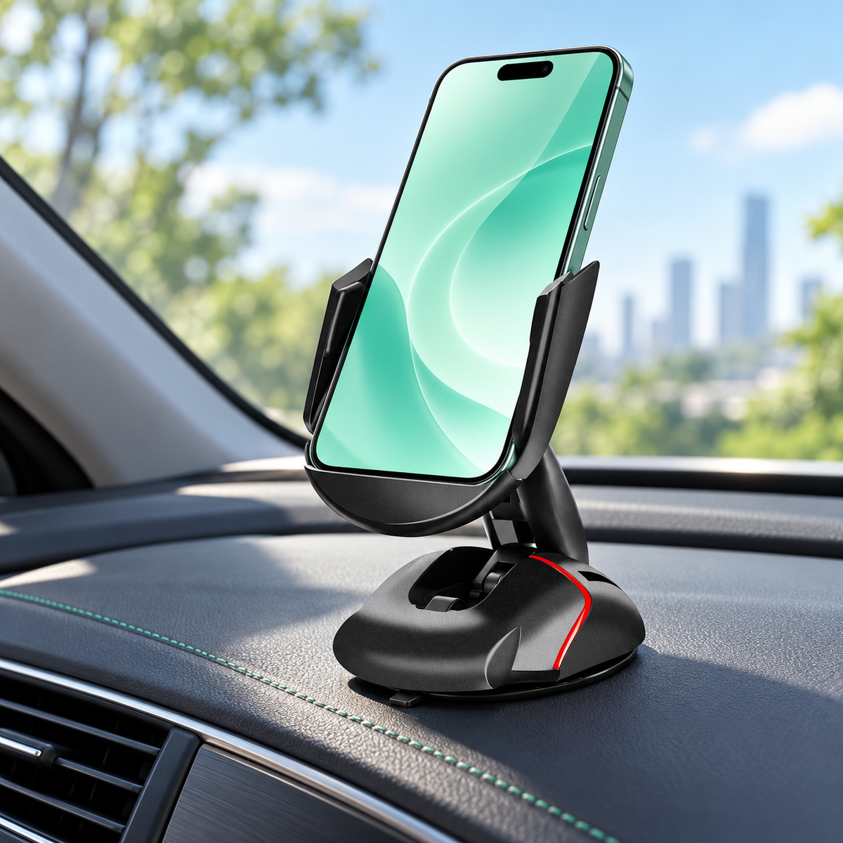 Support téléphone voiture avec smartphone vertical