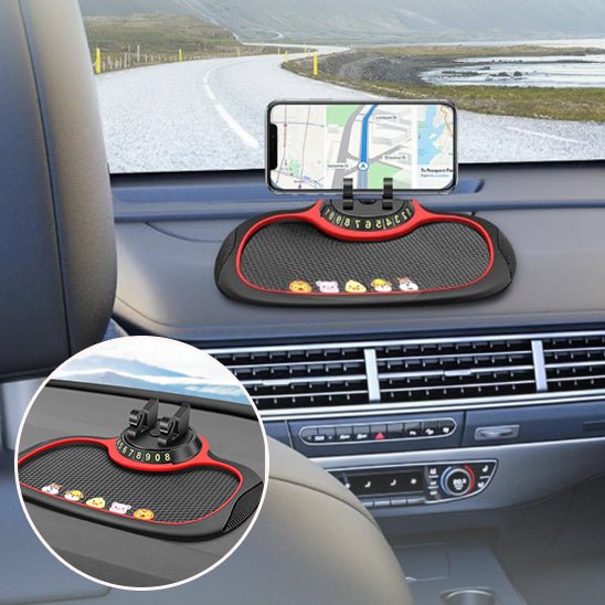 support telephone voiture bien positionne sur tableau de bord                             