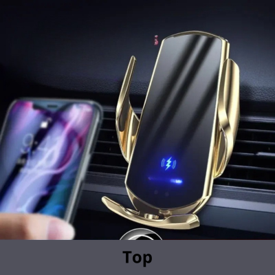 support telephone voiture dore pose sur bouches aeration