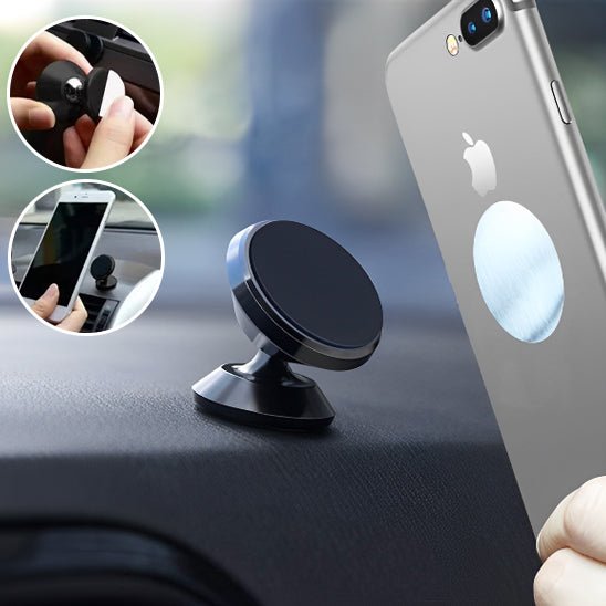 SUPPORT TELEPHONE VOITURE MAGNETIQUE | ROTATIF - Venirautomobile.com