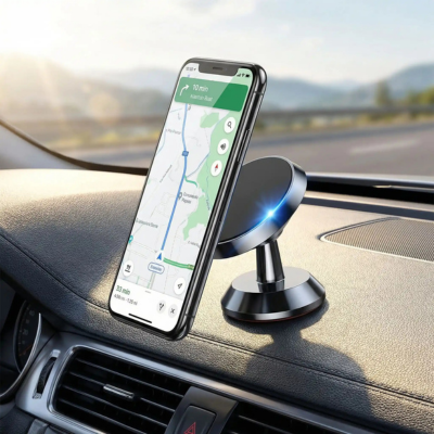 support telephone voiture magnetique stable