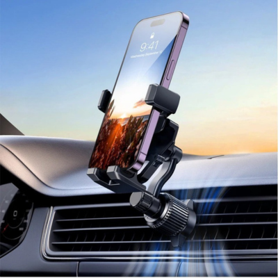 support telephone voiture pose sur bouches aeration maintient telephone