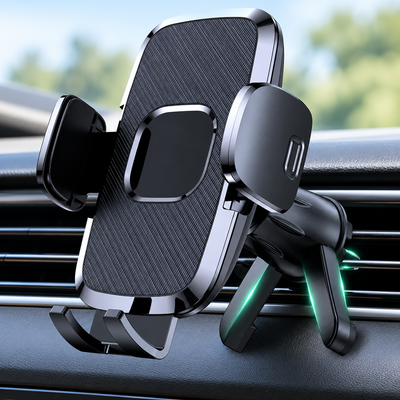 Support pour téléphone en voiture StabiloFix fixé sur la grille d'aération