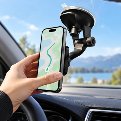 Pose du téléphone sur le support magnétique FixPro