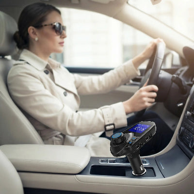 transmetteur FM voiture Bluetooth branche allume cigare femme conduit